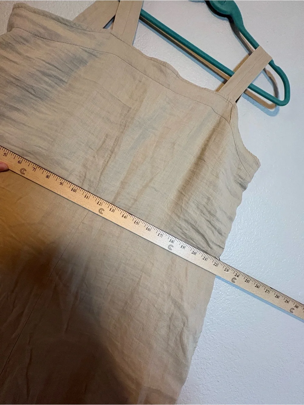 Quince 100% European Linen Square Neck Jumpsuit Neutral Tan